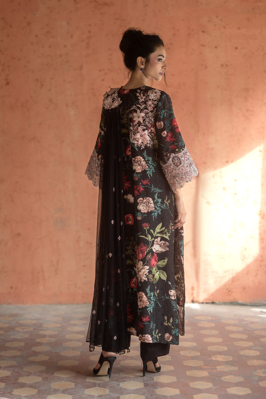 Zainab Chottani | Summer Edition 26 | Midnight Dahlia by Zainab Chottani - Designer Dress  - Type : Ladies Clothes - Available at Libayah - 100% Original 