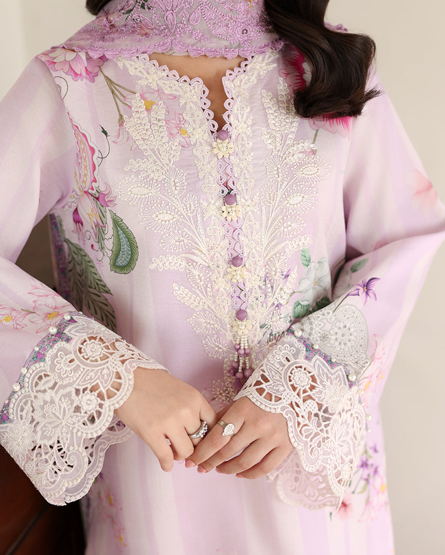Roheenaz | Sunlit Tales Printed Embroidered Edit | Dandelion dream - by Libayah - Registered Vendor of : Roheenaz - 100% Original Designer Dress