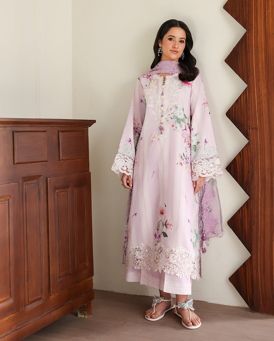 Roheenaz | Sunlit Tales Printed Embroidered Edit | Dandelion dream - by Libayah - Registered Vendor of : Roheenaz - 100% Original Designer Dress