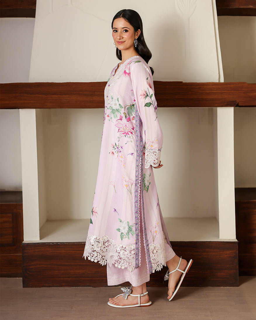 Roheenaz | Sunlit Tales Printed Embroidered Edit | Dandelion dream - by Libayah - Registered Vendor of : Roheenaz - 100% Original Designer Dress