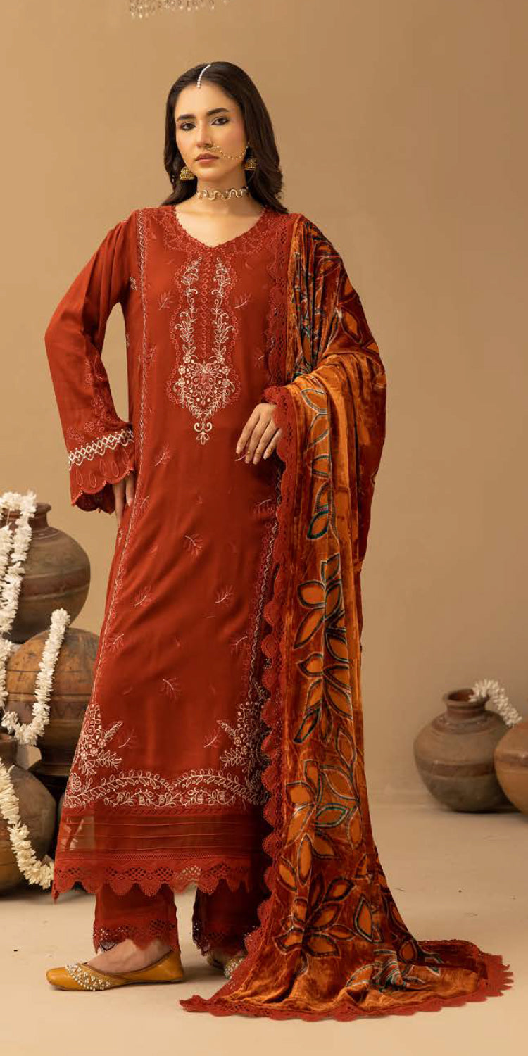 DS-20 – authentic Pakistani dress from the Riaz Arts Dastaan Winter 25 collection for women in the UK
