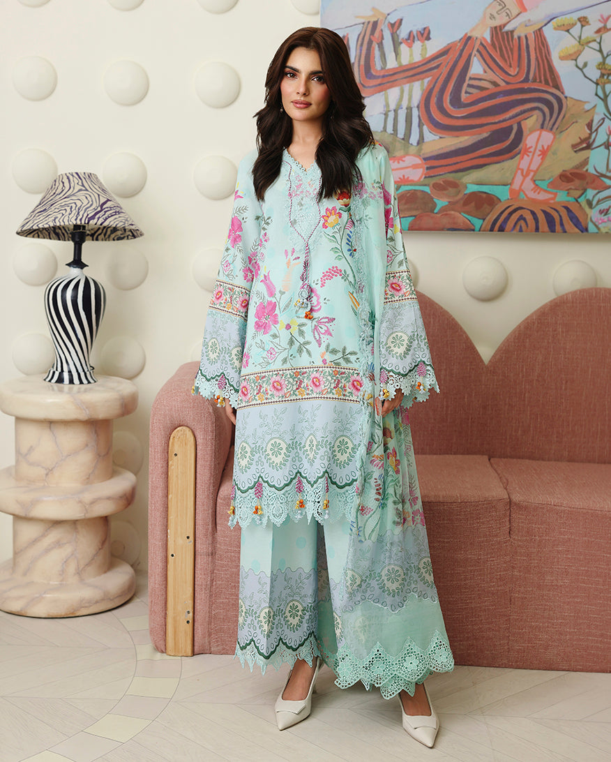 Roheenaz | Petals in Print | Delft Bloom by Roheenaz - Designer Dress  - Type : Ladies Clothes - Available at Libayah - 100% Original 