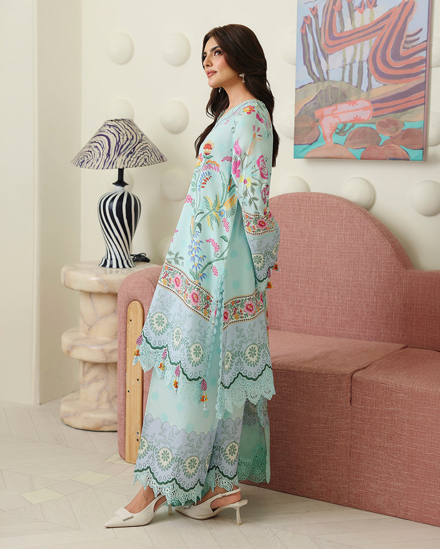 Roheenaz | Petals in Print | Delft Bloom by Roheenaz - Designer Dress  - Type : Ladies Clothes - Available at Libayah - 100% Original 