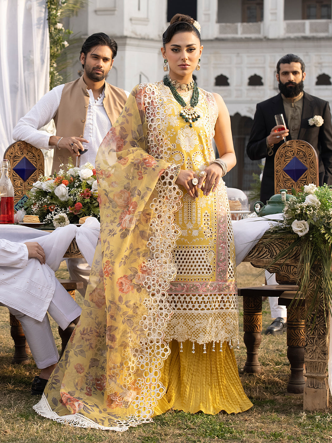 Mahnur | Mahrukh Luxury Lawn 24 | DELIA by Mahnur - Designer Dress - Type: Ladies Clothes - Available at Libayah - 100% Original