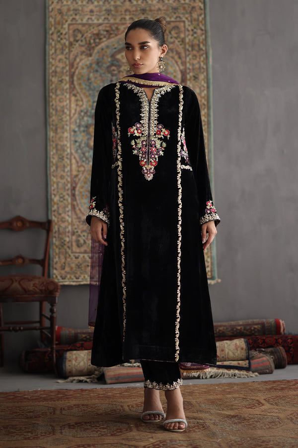 Sana Abbas | Velvet Formals | DELILAH by Sana Abbas - Designer Dress - Type: Ladies Clothes - Available at Libayah - 100% Original