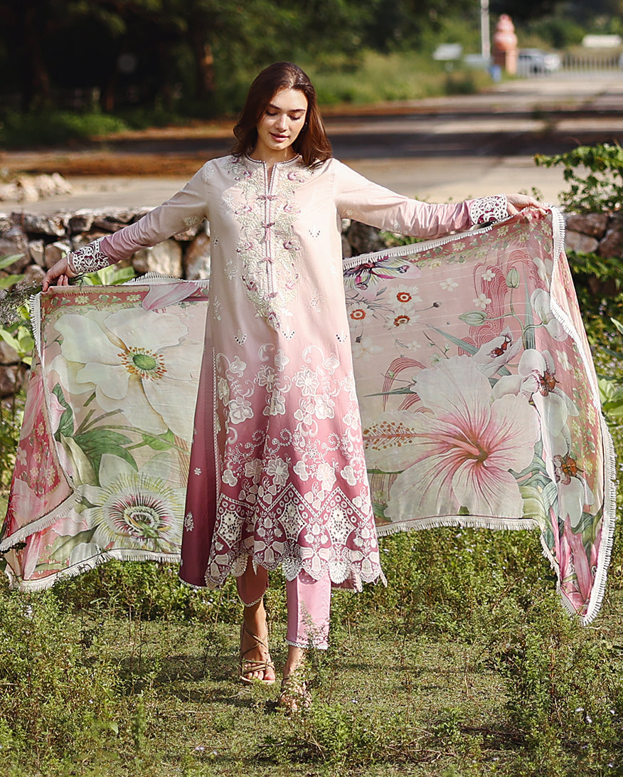 Mushq | Solace Ombre Chikankari | Dew Drift - by Libayah - Registered Vendor of : Mushq - 100% Original Designer Dress