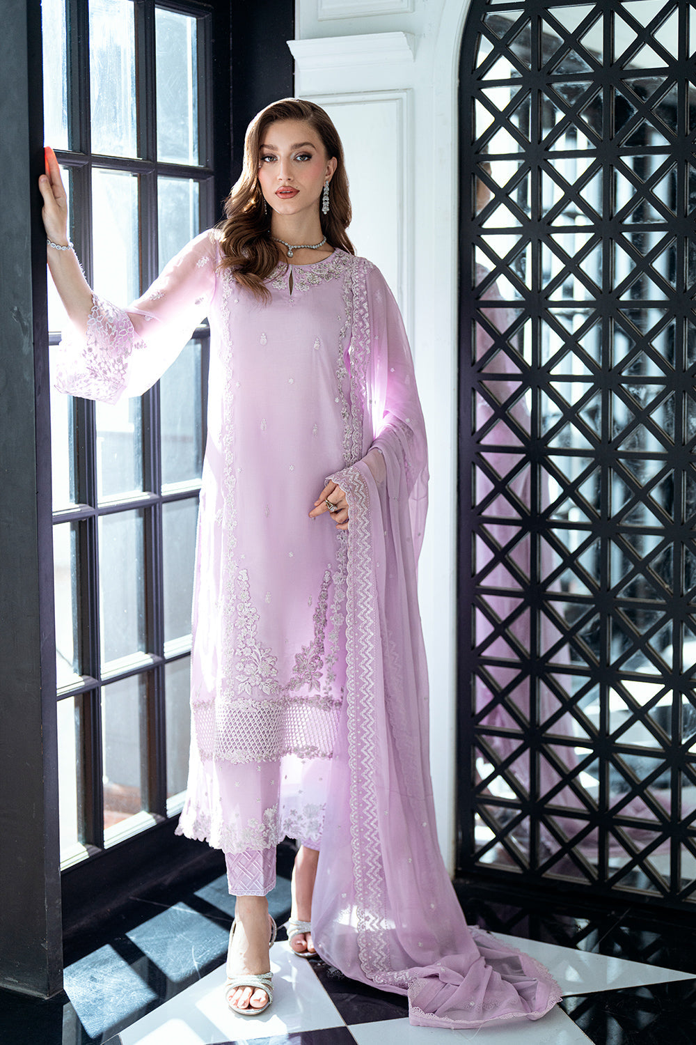 Azure | Ensembles | Dewy Lavender by Azure - Designer Dress  - Type : Ladies Clothes - Available at Libayah - 100% Original 