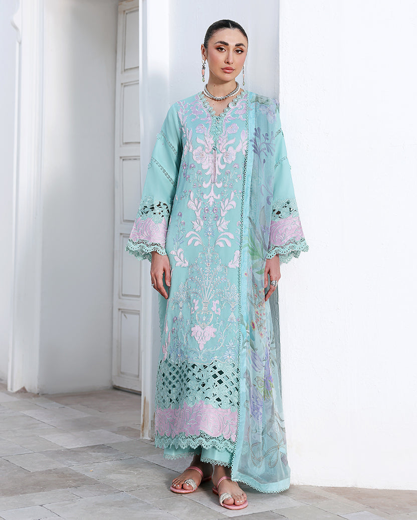 Roheenaz | Floral Reverie Luxury Lawn | Dewy Mist by Roheenaz - Designer Dress  - Type : Ladies Clothes - Available at Libayah - 100% Original 