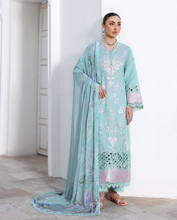 Roheenaz | Floral Reverie Luxury Lawn | Dewy Mist by Roheenaz - Designer Dress  - Type : Ladies Clothes - Available at Libayah - 100% Original 