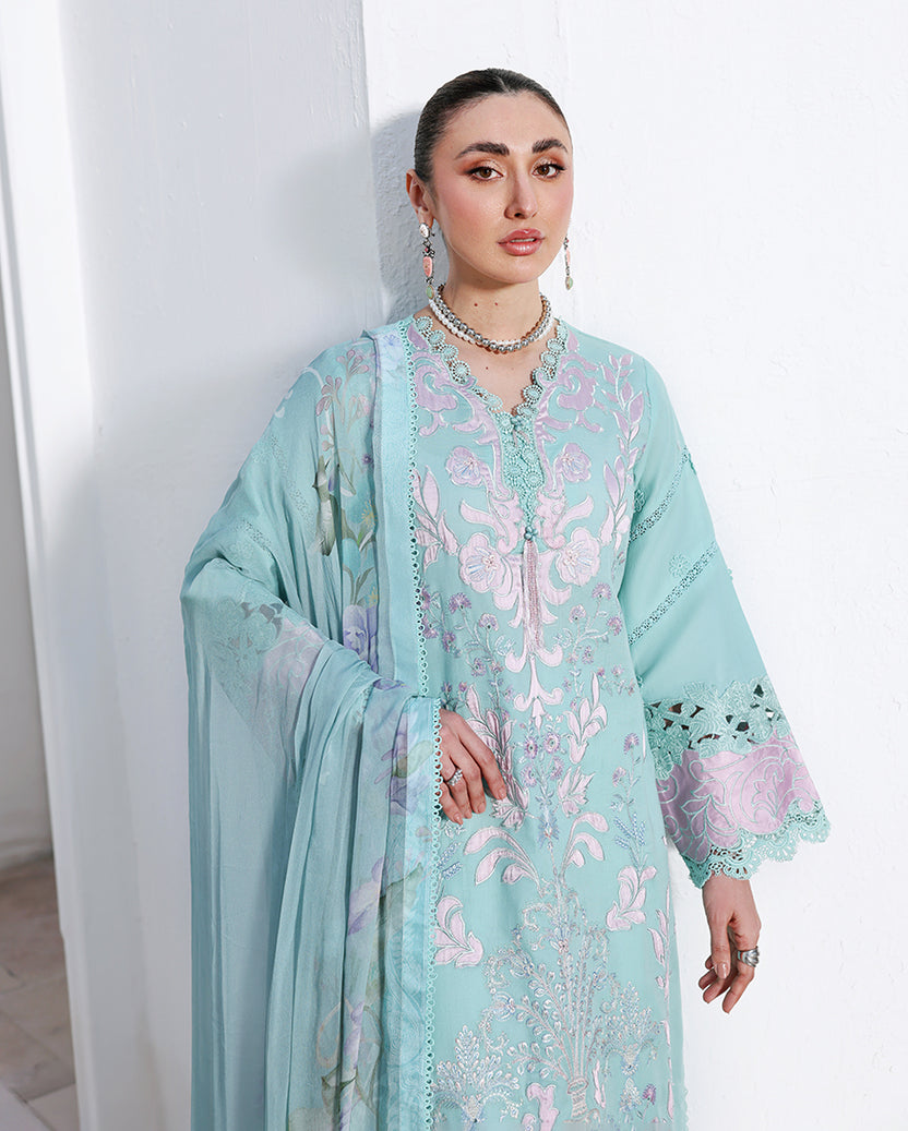 Roheenaz | Floral Reverie Luxury Lawn | Dewy Mist by Roheenaz - Designer Dress  - Type : Ladies Clothes - Available at Libayah - 100% Original 