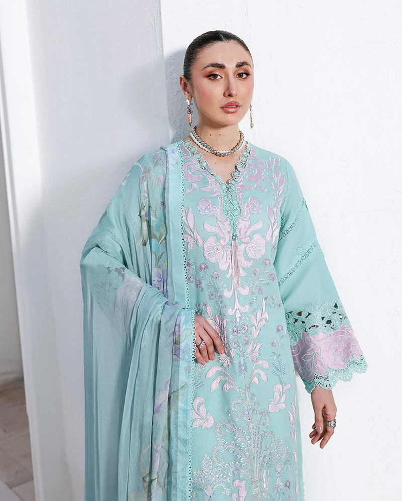Roheenaz | Floral Reverie Luxury Lawn | Dewy Mist by Roheenaz - Designer Dress  - Type : Ladies Clothes - Available at Libayah - 100% Original 