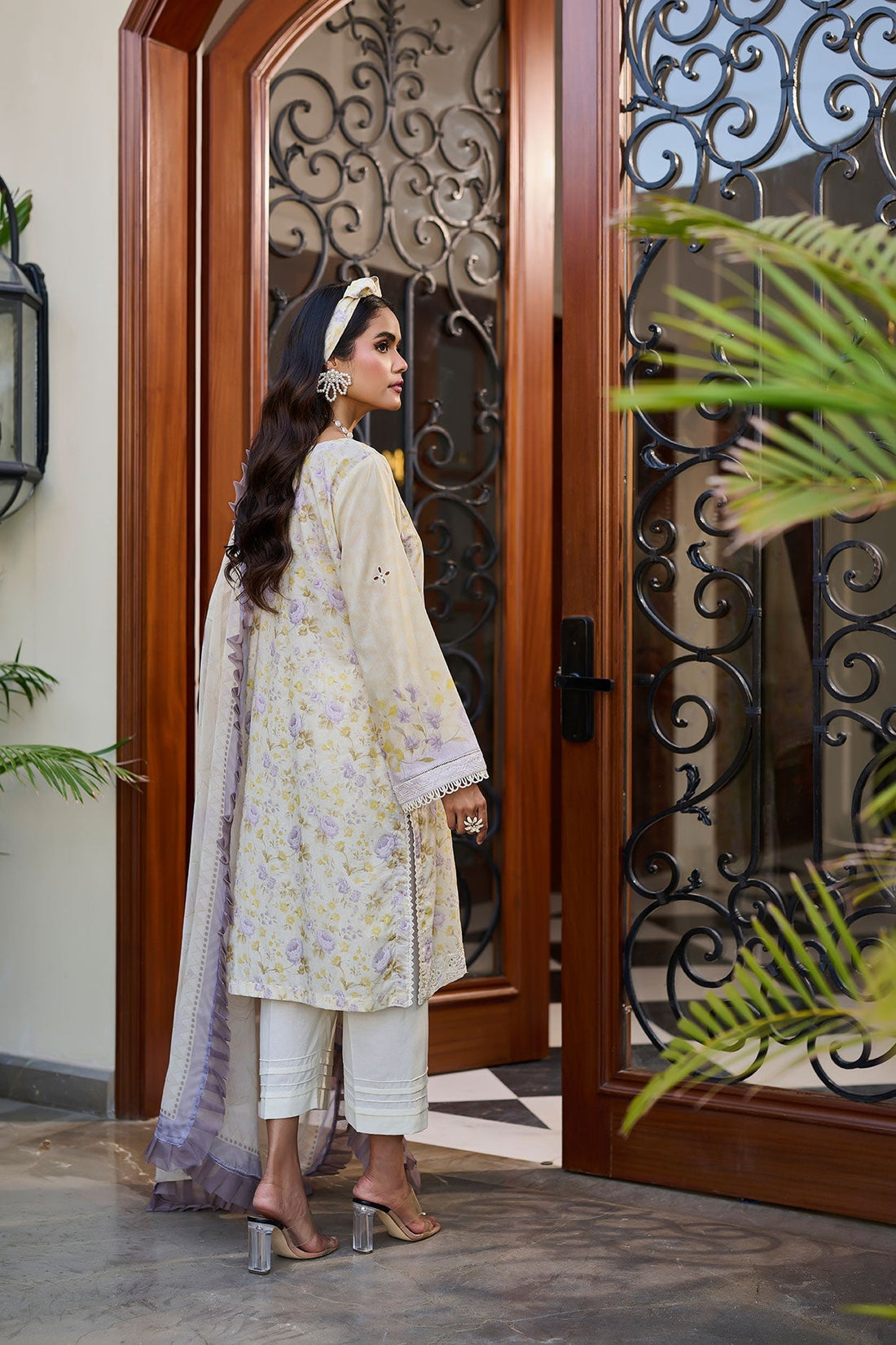 Dhanak | Lawn Collection SS-24 | 3188-Lemon Yellow by Dhanak - Designer Dress - Type: Ladies Clothes - Available at Libayah - 100% Original
