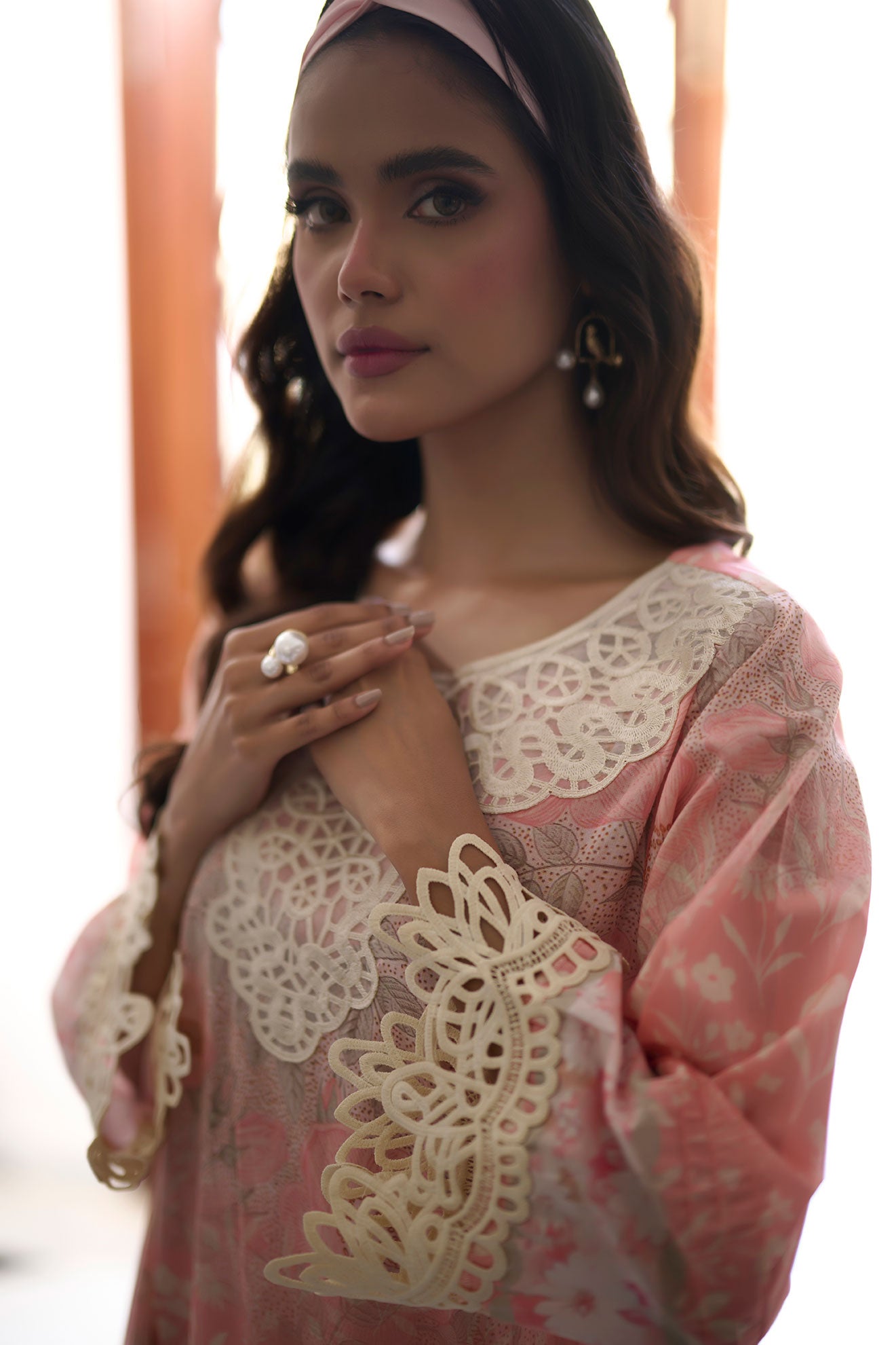 Dhanak | Lawn Collection SS-24 | 3183-Pink by Dhanak - Designer Dress - Type: Ladies Clothes - Available at Libayah - 100% Original