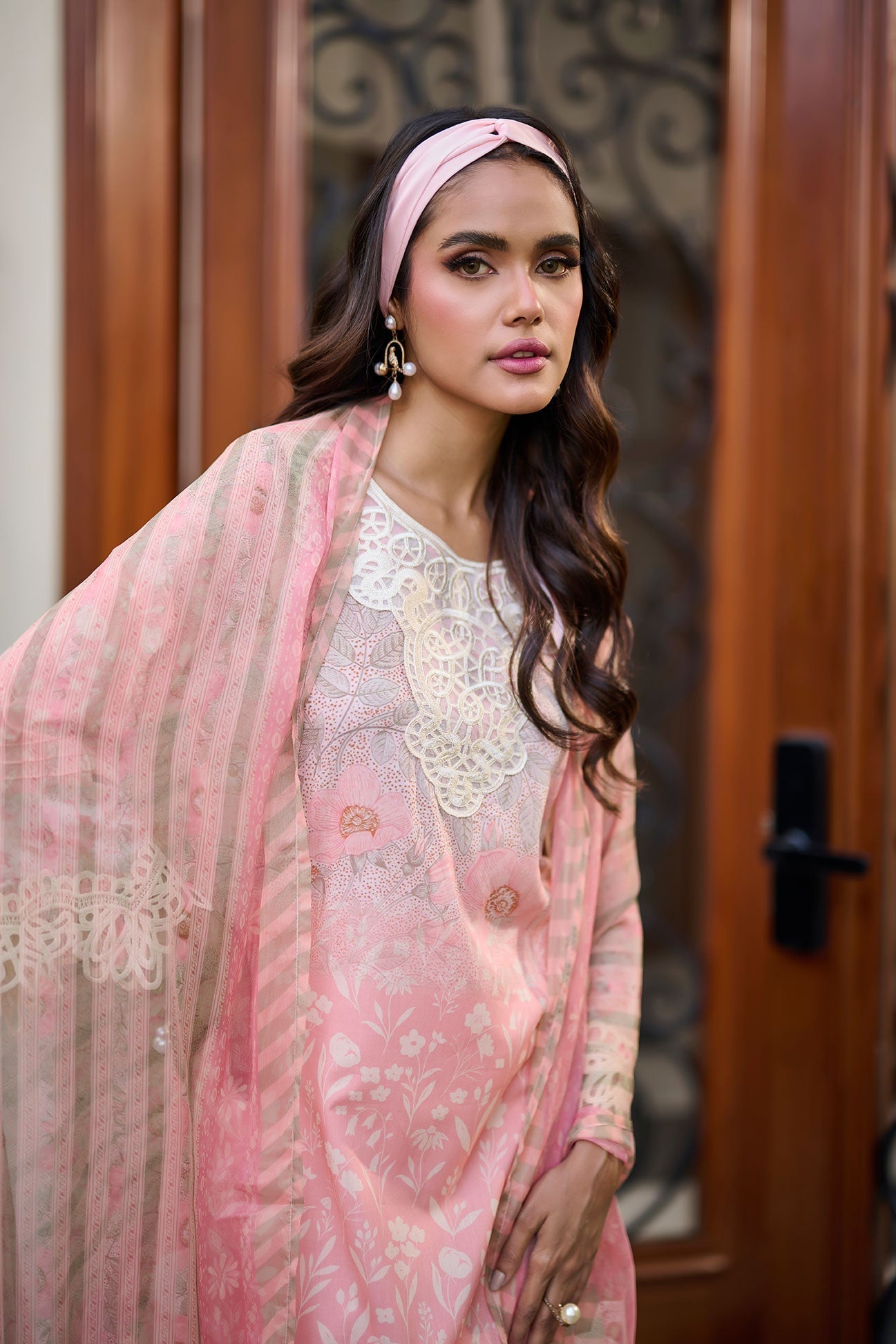 Dhanak | Lawn Collection SS-24 | 3183-Pink by Dhanak - Designer Dress - Type: Ladies Clothes - Available at Libayah - 100% Original