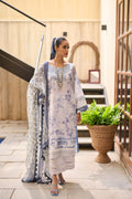 Dhanak | Lawn Collection SS-24 | 3185-Sky Blue by Dhanak - Designer Dress - Type: Ladies Clothes - Available at Libayah - 100% Original