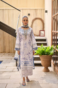 Dhanak | Lawn Collection SS-24 | 3185-Sky Blue by Dhanak - Designer Dress - Type: Ladies Clothes - Available at Libayah - 100% Original