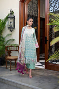 Dhanak | Lawn Collection SS-24 | 3187-Dark Green by Dhanak - Designer Dress - Type: Ladies Clothes - Available at Libayah - 100% Original