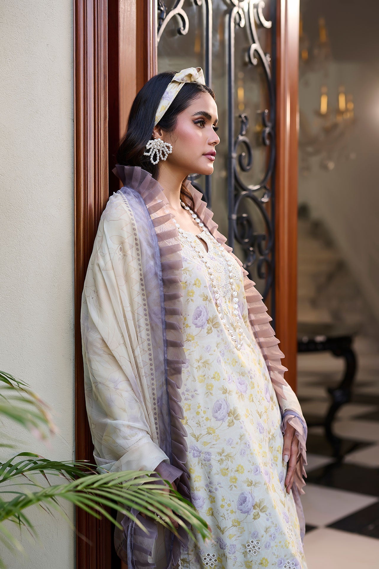 Dhanak | Lawn Collection SS-24 | 3188-Lemon Yellow by Dhanak - Designer Dress - Type: Ladies Clothes - Available at Libayah - 100% Original