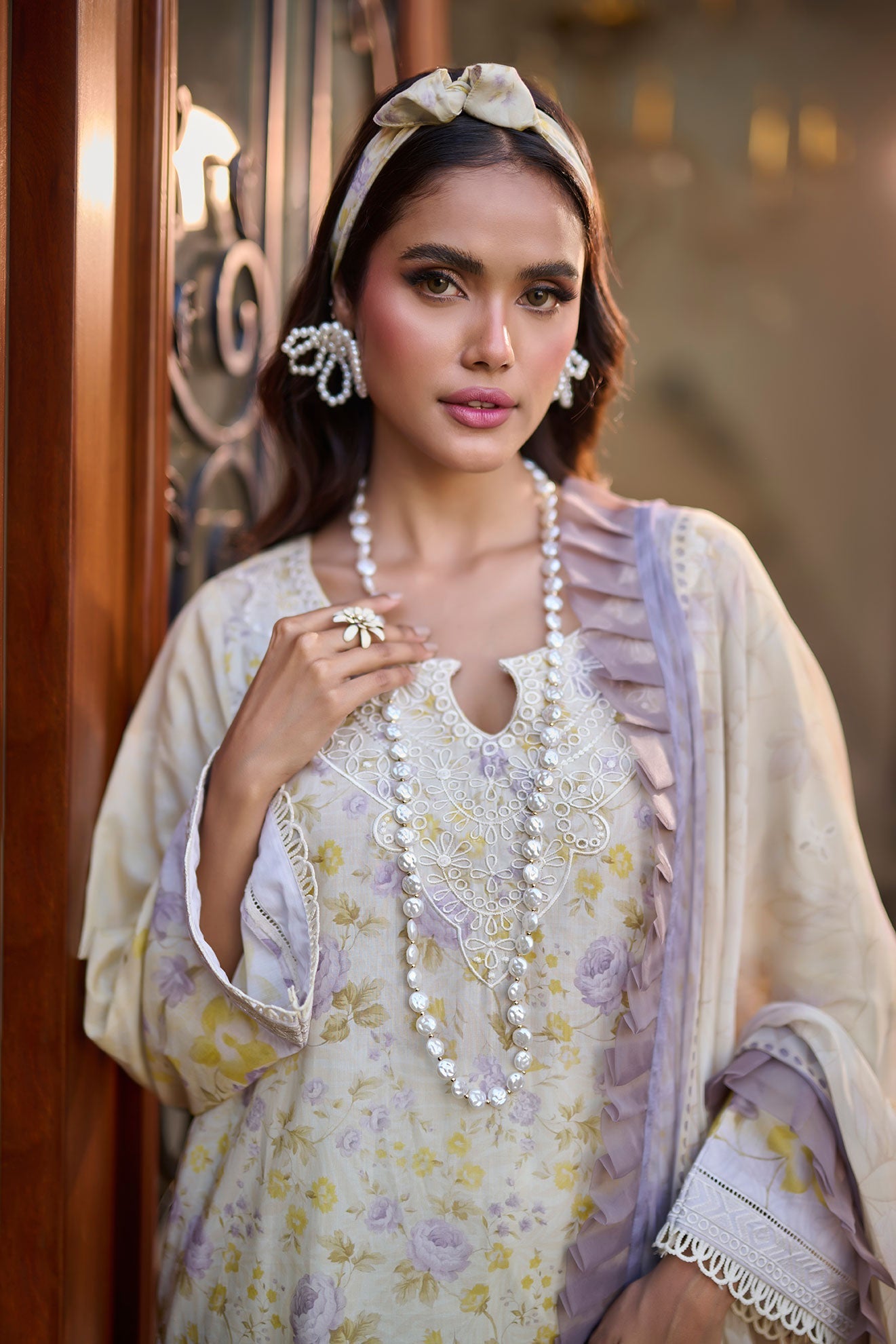 Dhanak | Lawn Collection SS-24 | 3188-Lemon Yellow by Dhanak - Designer Dress - Type: Ladies Clothes - Available at Libayah - 100% Original