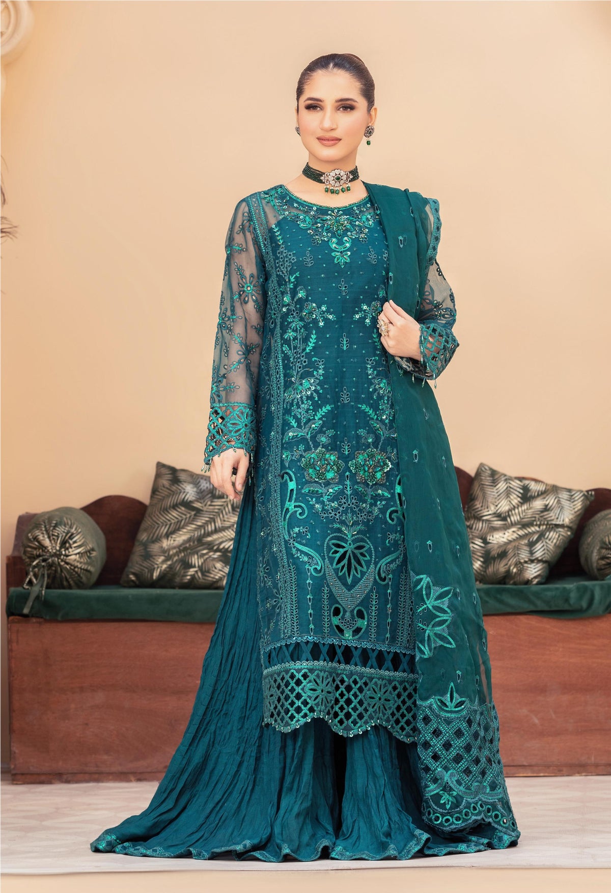 Diara Couture | Tehzeeb Wedding Formals | FALAH by Diara Couture - Designer Dress - Type: Ladies Clothes - Available at Libayah - 100% Original