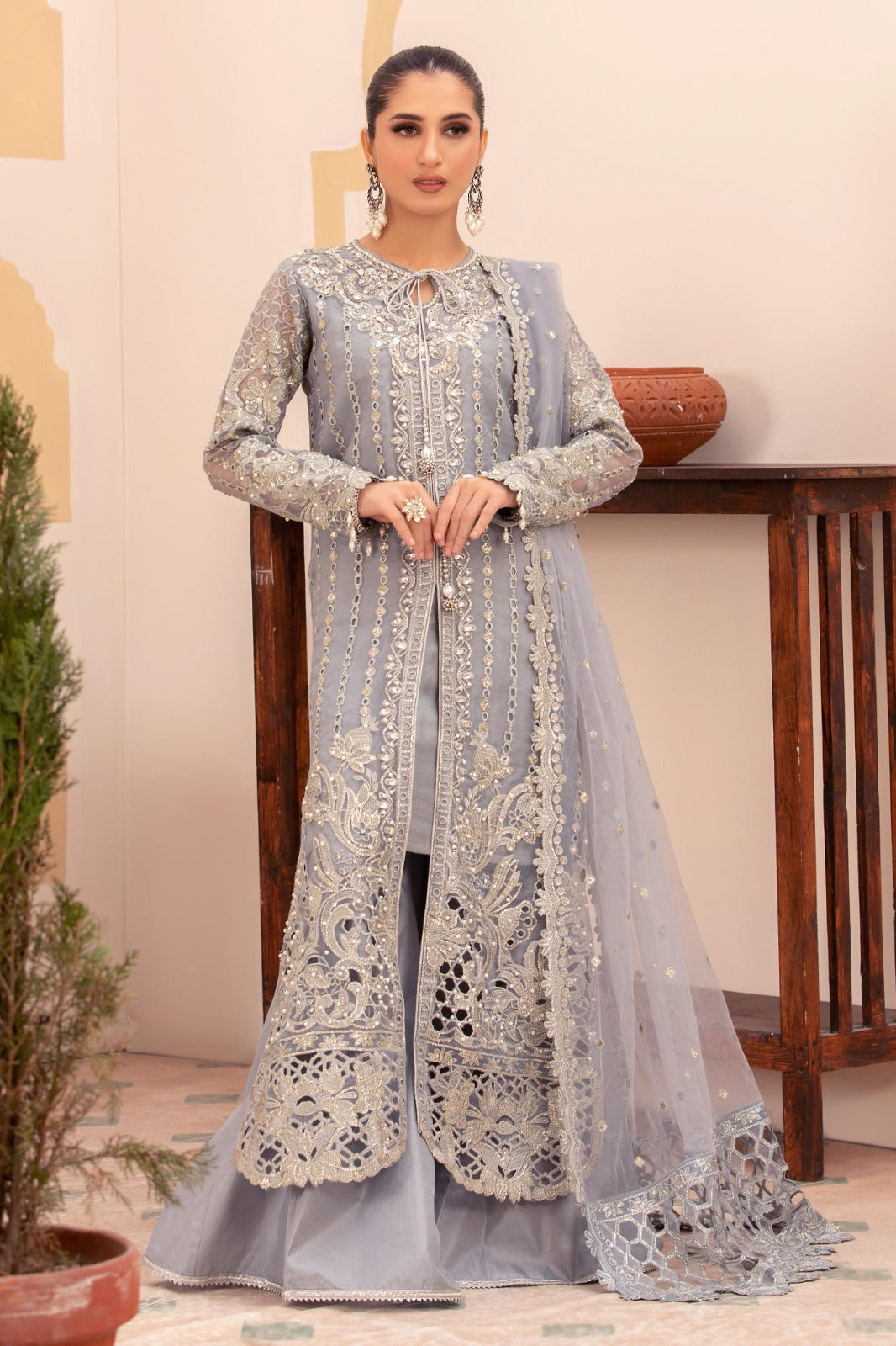 Diara Couture | Tehzeeb Wedding Formals | M. SAPPHIRE by Diara Couture - Designer Dress - Type: Ladies Clothes - Available at Libayah - 100% Original