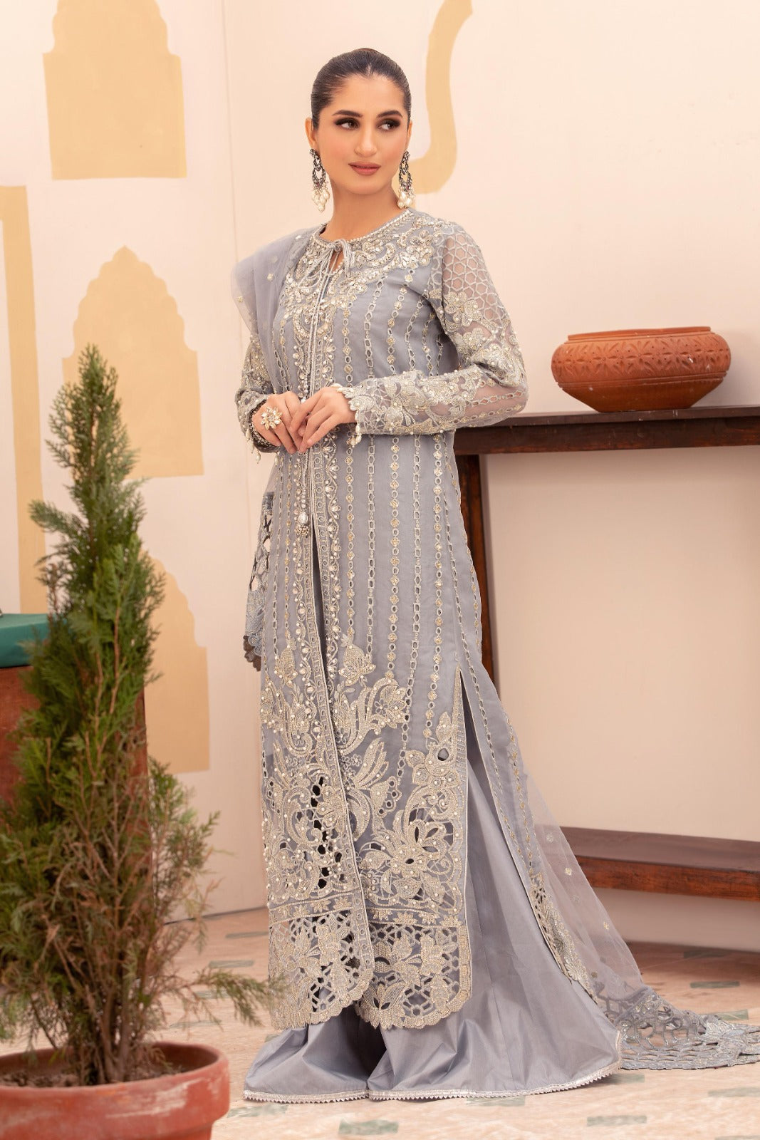 Diara Couture | Tehzeeb Wedding Formals | M. SAPPHIRE by Diara Couture - Designer Dress - Type: Ladies Clothes - Available at Libayah - 100% Original