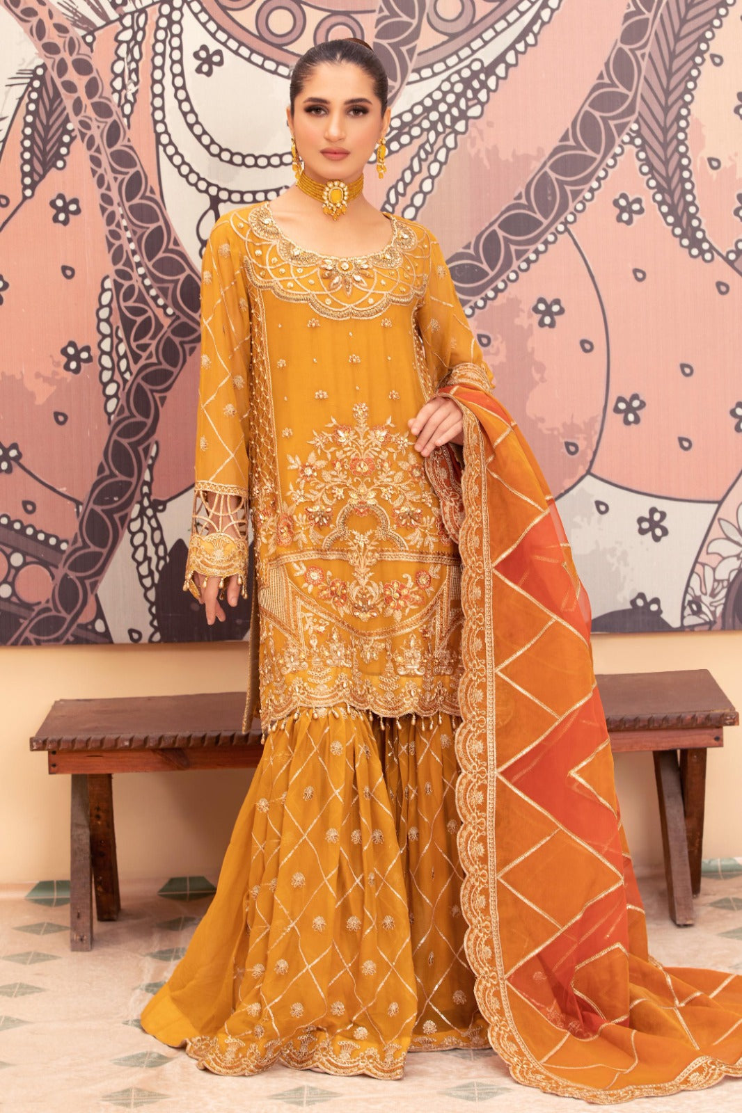 Diara Couture | Tehzeeb Wedding Formals |G. HARVEST by Diara Couture - Designer Dress - Type: Ladies Clothes - Available at Libayah - 100% Original