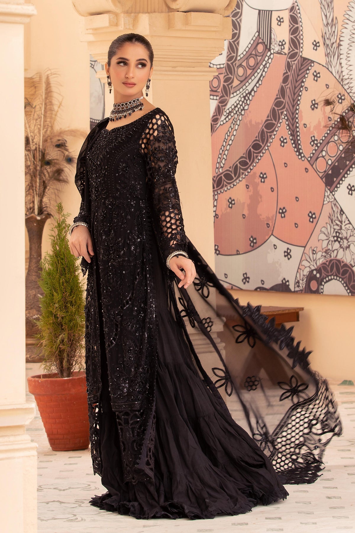 Diara Couture | Tehzeeb Wedding Formals | BLACK NOIR by Diara Couture - Designer Dress - Type: Ladies Clothes - Available at Libayah - 100% Original
