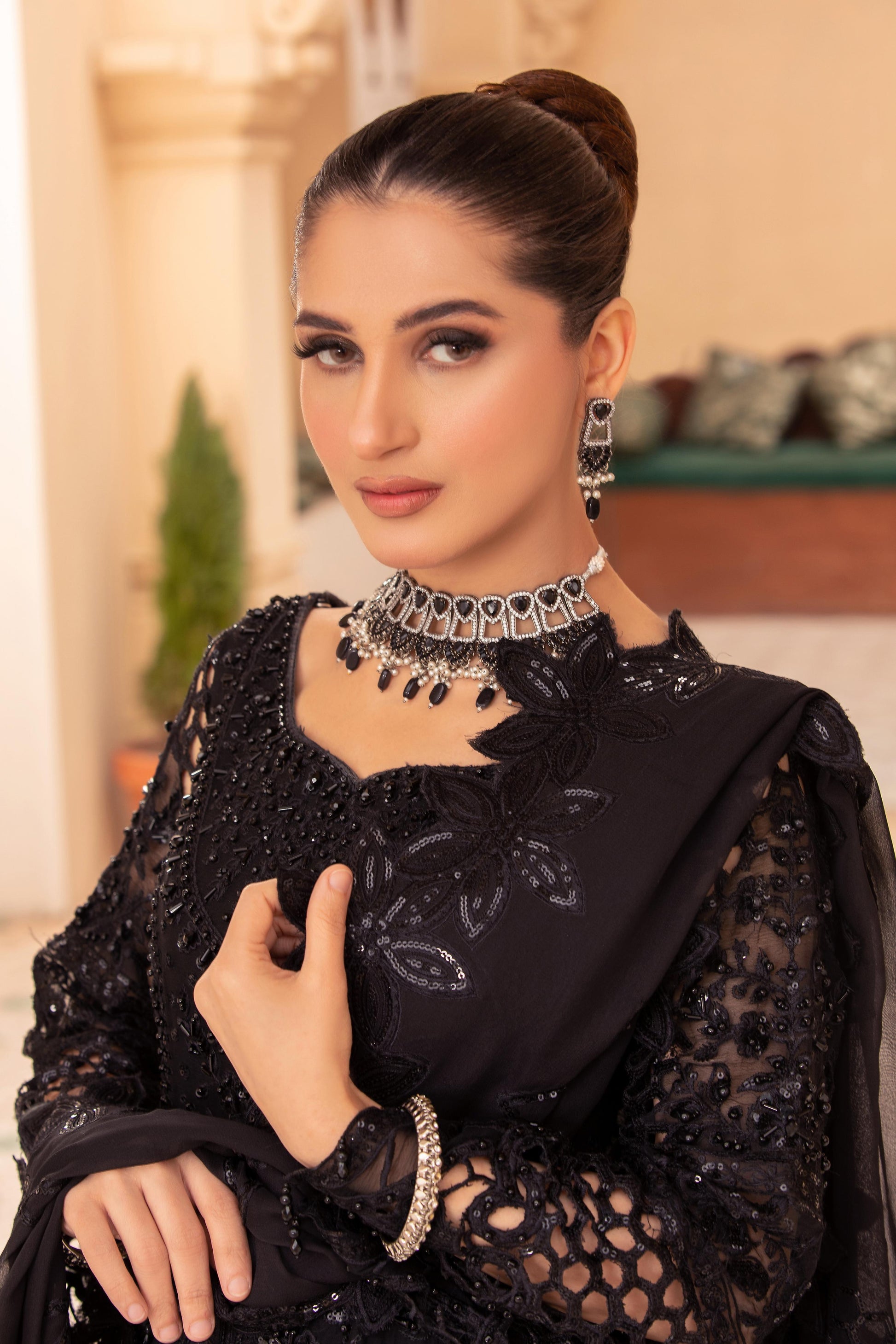 Diara Couture | Tehzeeb Wedding Formals | BLACK NOIR by Diara Couture - Designer Dress - Type: Ladies Clothes - Available at Libayah - 100% Original