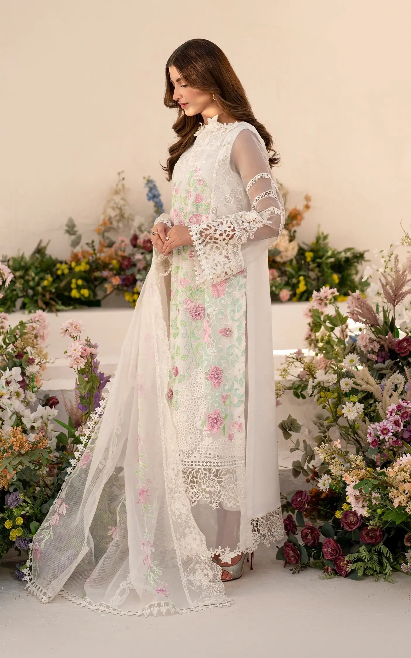 Asifa and Nabeel | Azalia Sumemr 25 | Dove (AZL25-03) by Asifa and Nabeel - Designer Dress - Type: Ladies Clothes - Available at Libayah - 100% Original