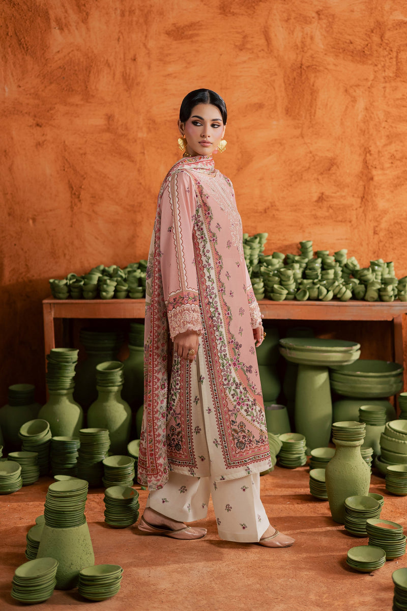 Batik | Festive Eid 26 | Dusty Peach - by Libayah - Registered Vendor of : Batik - 100% Original Designer Dress