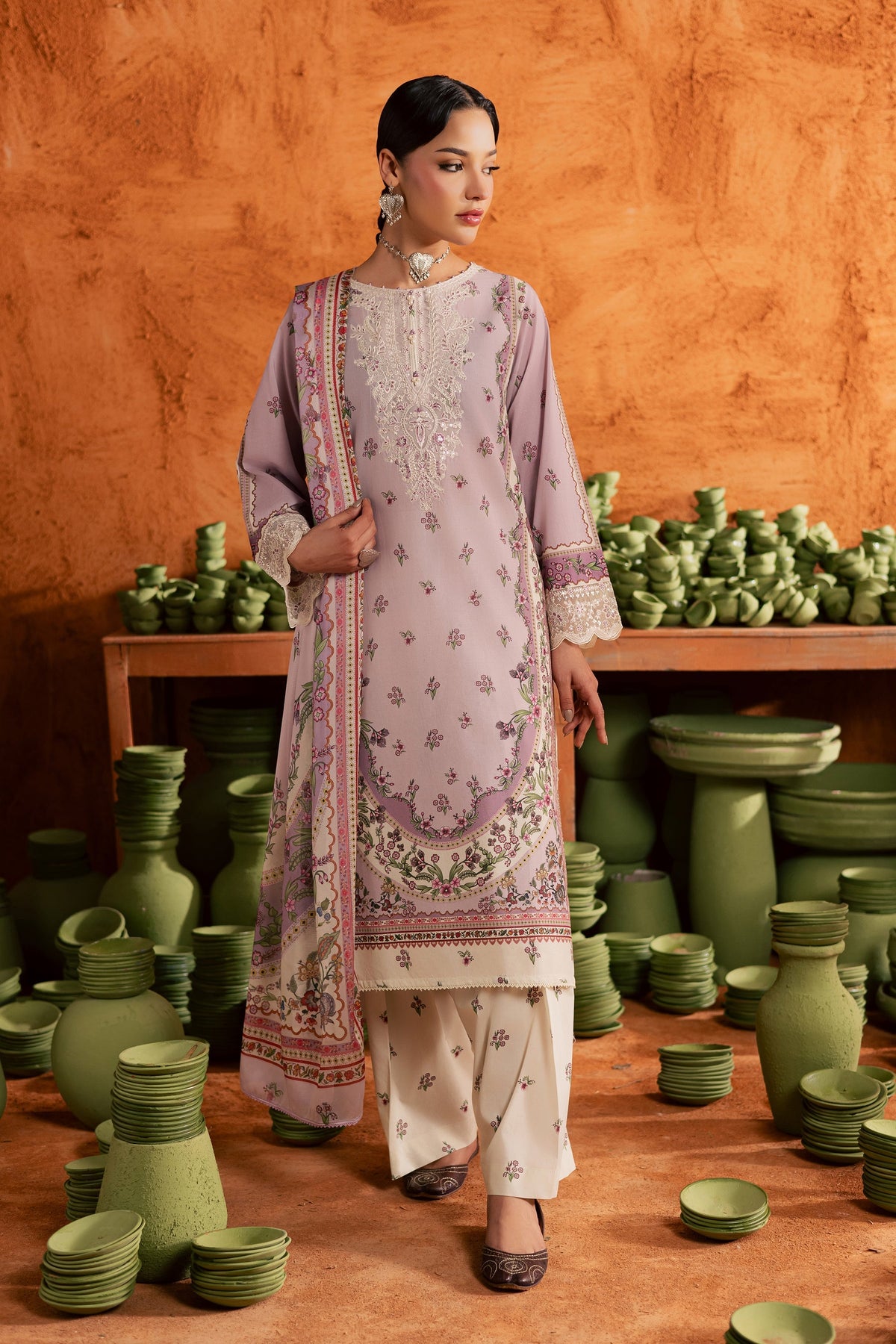 Batik | Festive Eid 26 | Dusty Plum - by Libayah - Registered Vendor of : Batik - 100% Original Designer Dress