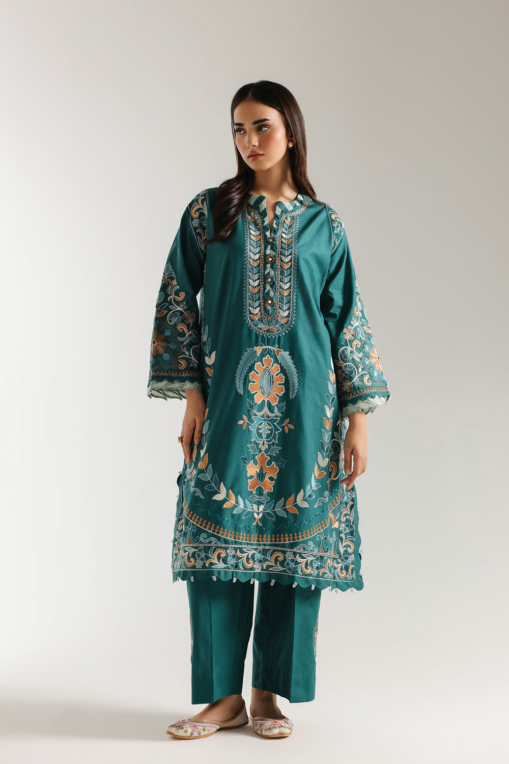 Ethnic | Rozana Collection 25 | Embroidered Dress 21A by Ethnic - Designer Dress  - Type : Ladies Clothes - Available at Libayah - 100% Original 