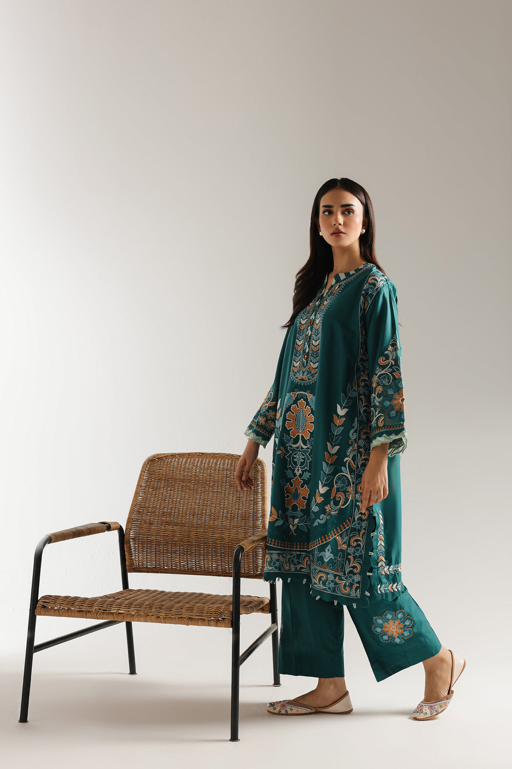 Ethnic | Rozana Collection 25 | Embroidered Dress 21A by Ethnic - Designer Dress  - Type : Ladies Clothes - Available at Libayah - 100% Original 