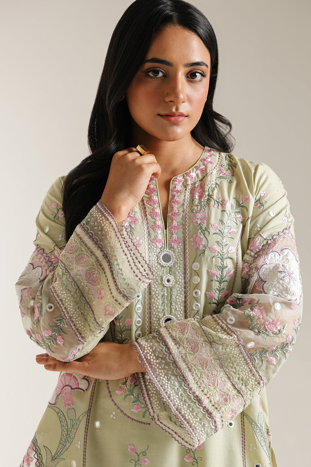 Ethnic | Rozana Collection 25 | Embroidered Dress 23A by Ethnic - Designer Dress  - Type : Ladies Clothes - Available at Libayah - 100% Original 