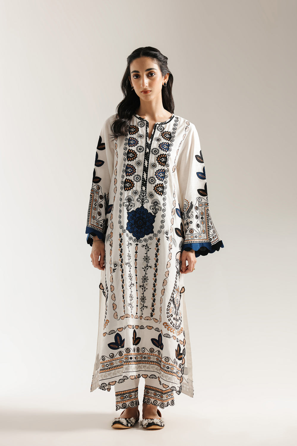 Ethnic | Rozana Collection 25 | Embroidered Dress 10A by Ethnic - Designer Dress  - Type : Ladies Clothes - Available at Libayah - 100% Original 