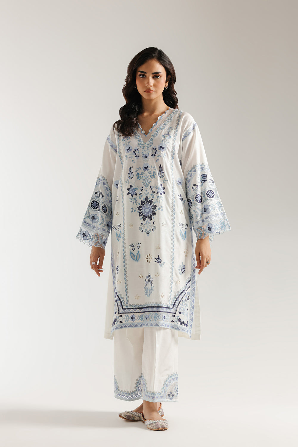 Ethnic | Rozana Collection 25 | Embroidered Dress 17A by Ethnic - Designer Dress  - Type : Ladies Clothes - Available at Libayah - 100% Original 