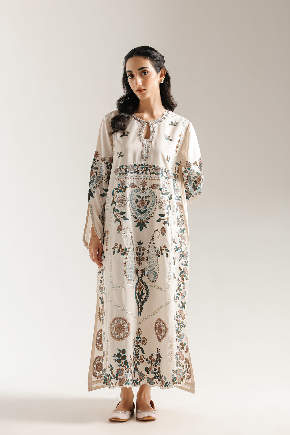 Ethnic | Rozana Collection 25 | Embroidered Dress 02A by Ethnic - Designer Dress  - Type : Ladies Clothes - Available at Libayah - 100% Original 