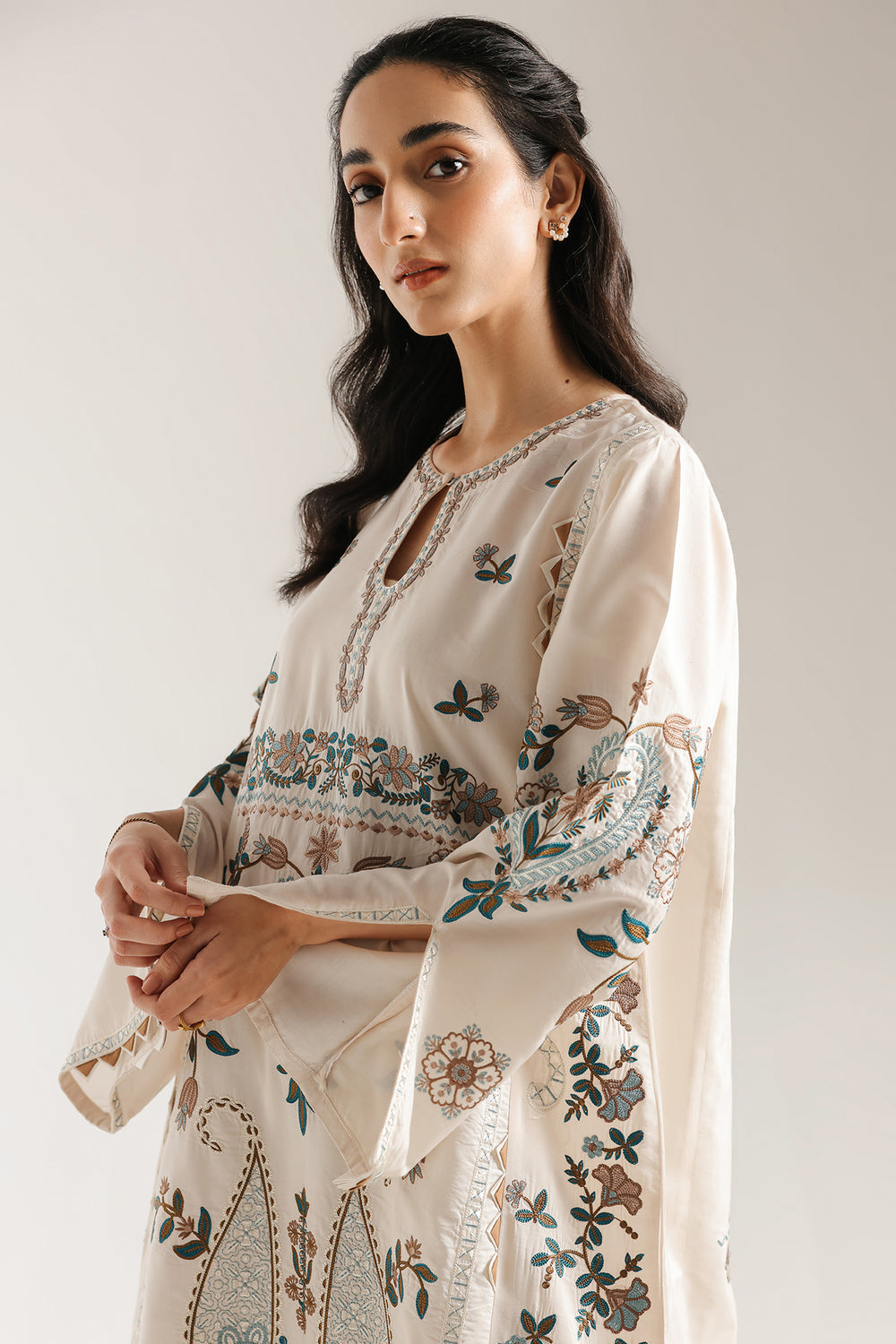 Ethnic | Rozana Collection 25 | Embroidered Dress 02A by Ethnic - Designer Dress  - Type : Ladies Clothes - Available at Libayah - 100% Original 