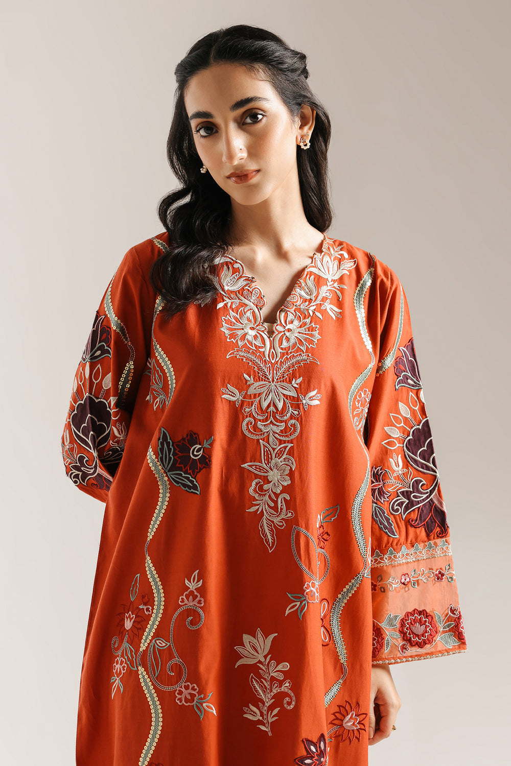 Ethnic | Rozana Collection 25 | Embroidered Dress 01A by Ethnic - Designer Dress  - Type : Ladies Clothes - Available at Libayah - 100% Original 