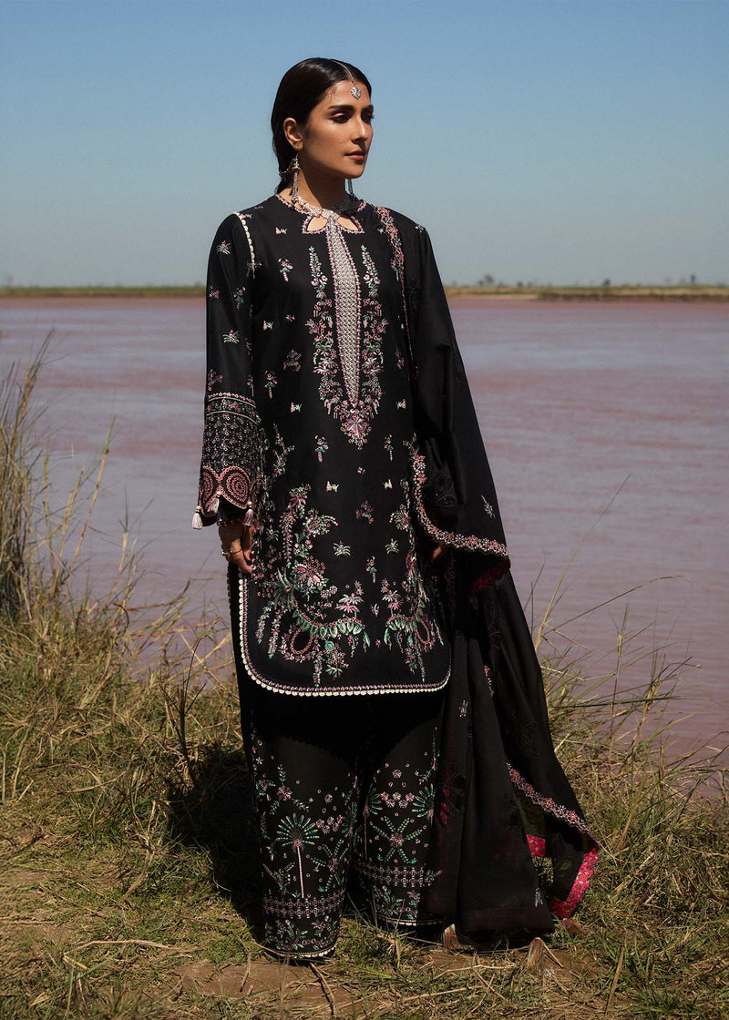 Hussain Rehar | Surkh Eid Pret'25 | Siyah by Hussain Rehar - Designer Dress  - Type : Ladies Clothes - Available at Libayah - 100% Original 