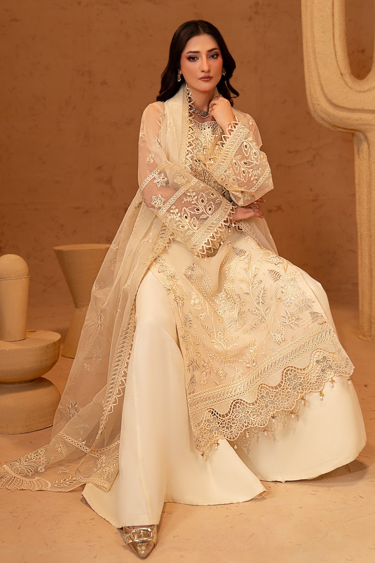 Maryams | Noir Luxury Formals | Celeste by Maryams - Designer Dress  - Type : Ladies Clothes - Available at Libayah - 100% Original 