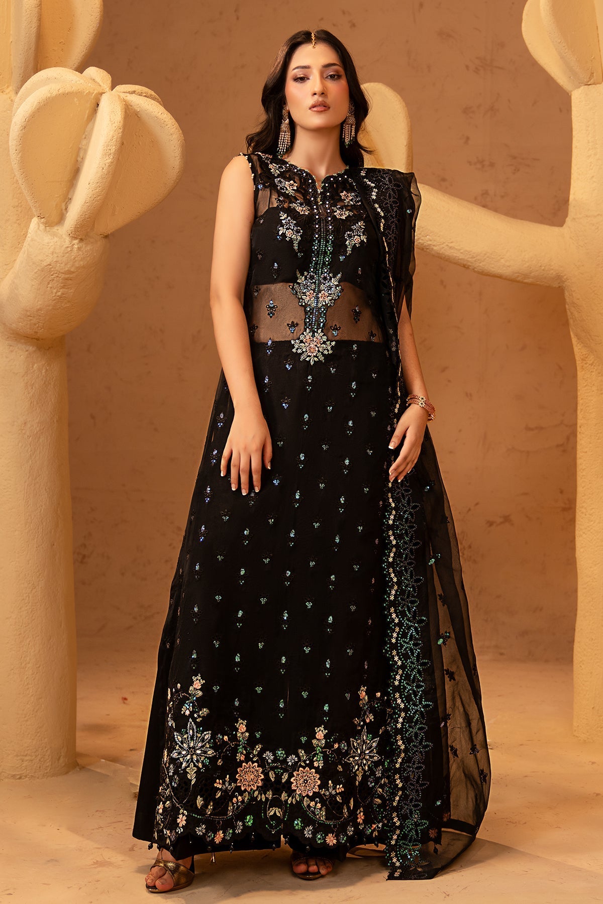 Maryams | Noir Luxury Formals | Seraphina by Maryams - Designer Dress  - Type : Ladies Clothes - Available at Libayah - 100% Original 