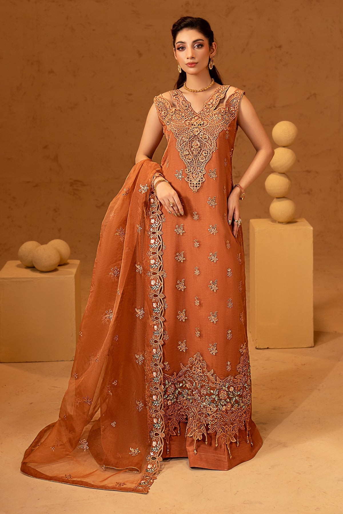 Maryams | Noir Luxury Formals | Rose by Maryams - Designer Dress  - Type : Ladies Clothes - Available at Libayah - 100% Original 