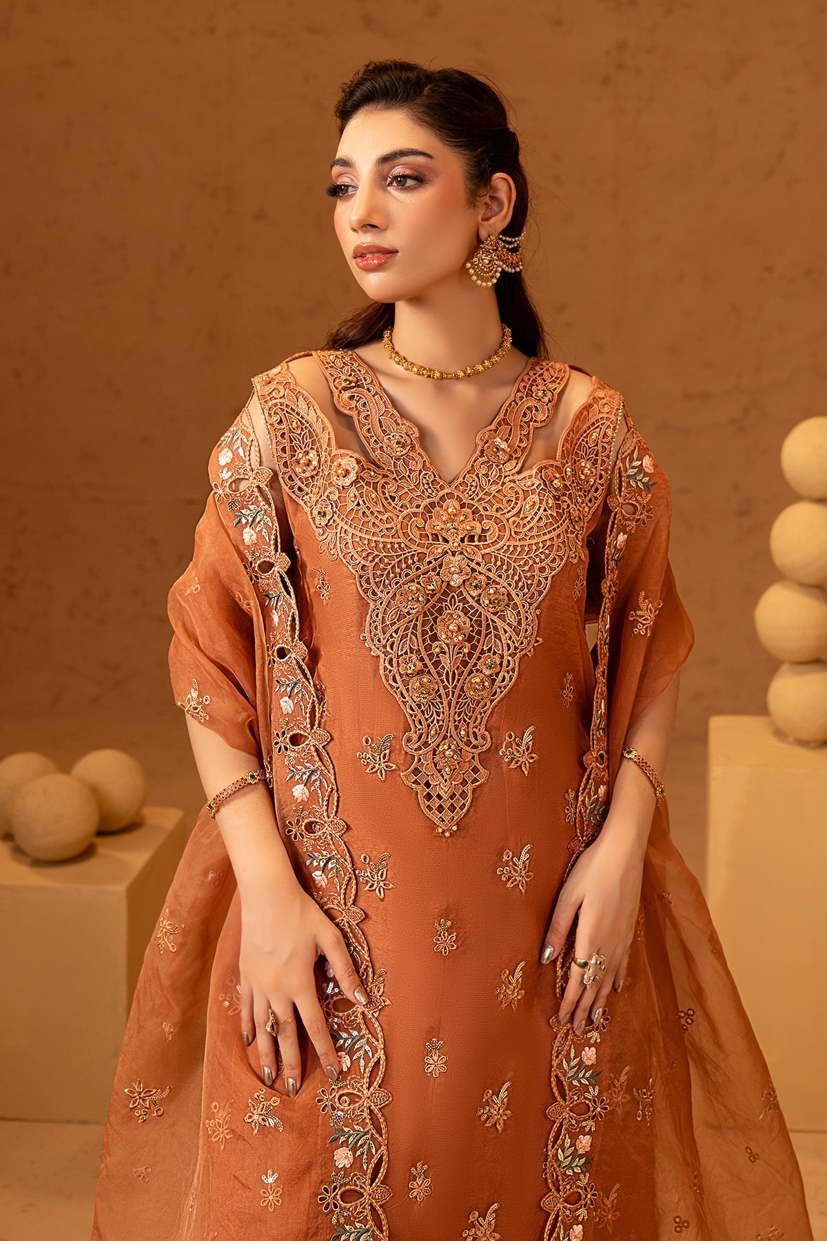 Maryams | Noir Luxury Formals | Rose by Maryams - Designer Dress  - Type : Ladies Clothes - Available at Libayah - 100% Original 