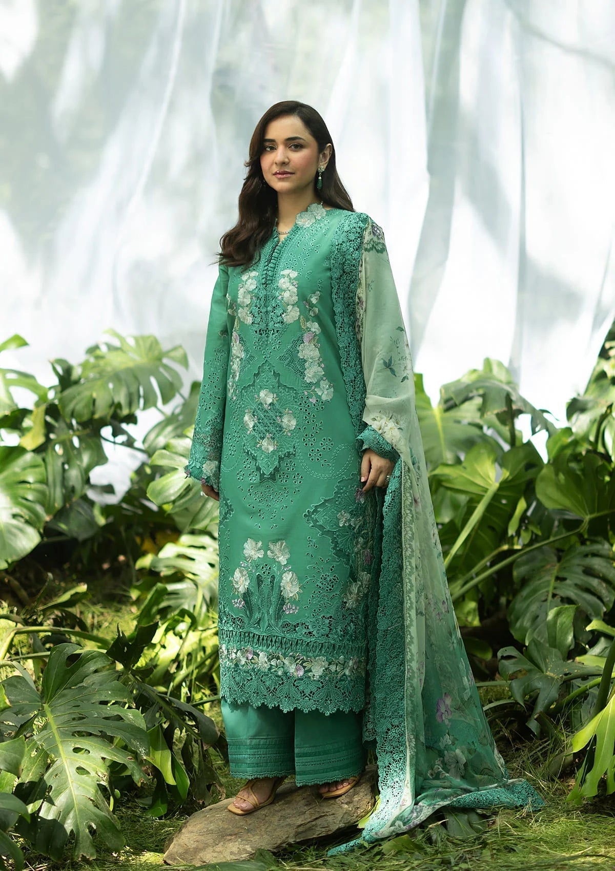 Elaf Premium | Luxury Lawn 26 | ELQ-2A LOVER'S EDEN by Elaf Premium - Designer Dress  - Type : Ladies Clothes - Available at Libayah - 100% Original 