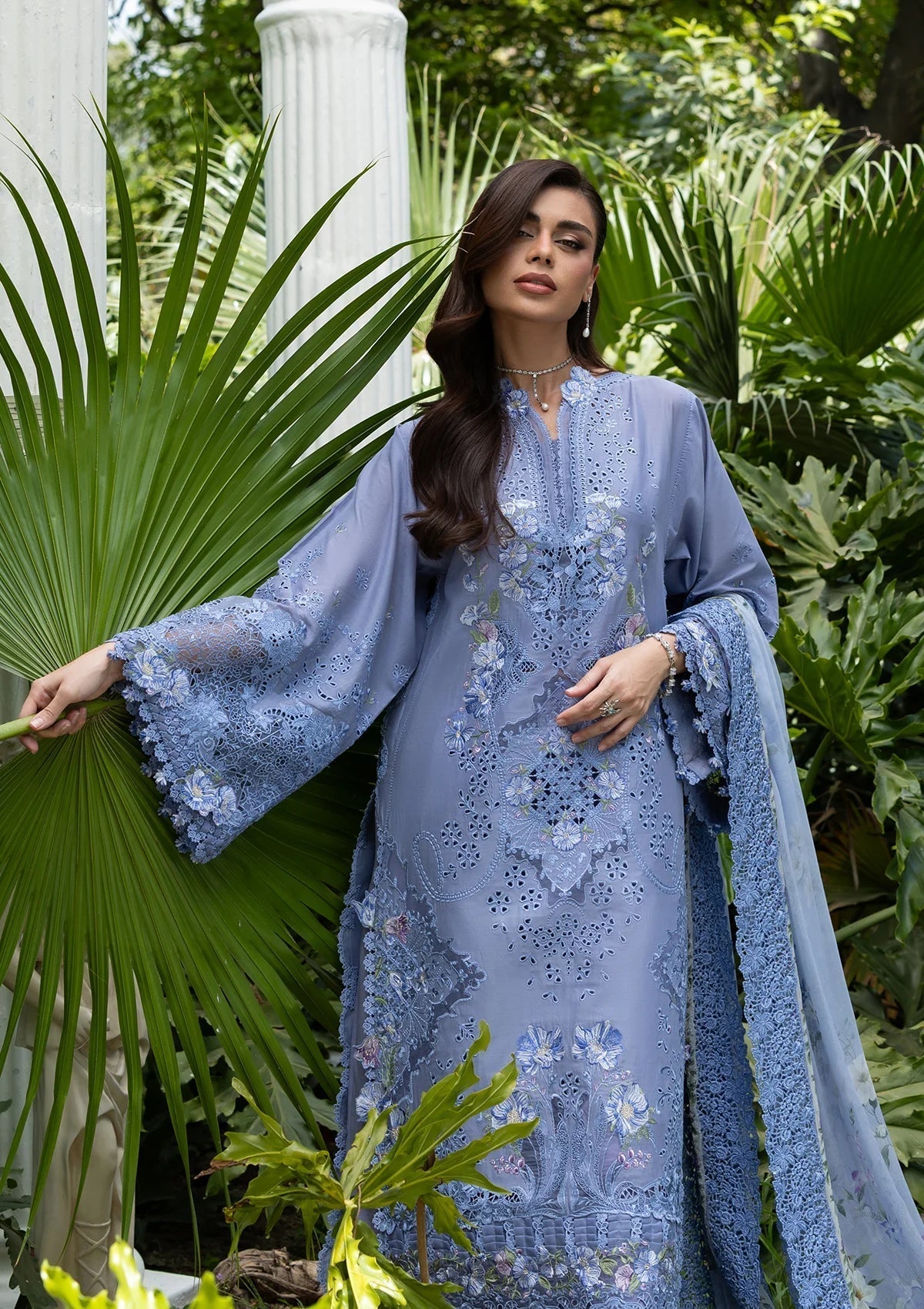 Elaf Premium | Luxury Lawn 26 | ELQ-2B LAVENDER LUXE by Elaf Premium - Designer Dress  - Type : Ladies Clothes - Available at Libayah - 100% Original 