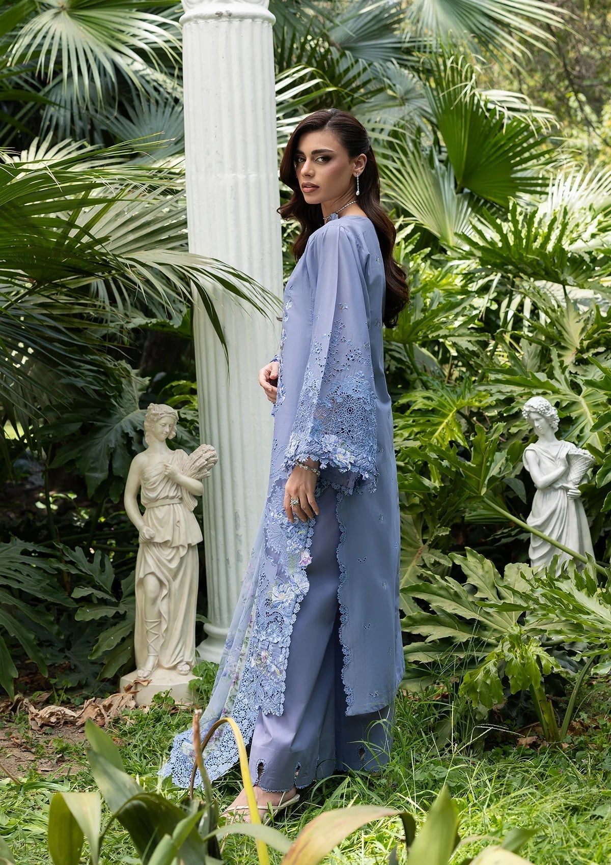 Elaf Premium | Luxury Lawn 26 | ELQ-2B LAVENDER LUXE by Elaf Premium - Designer Dress  - Type : Ladies Clothes - Available at Libayah - 100% Original 