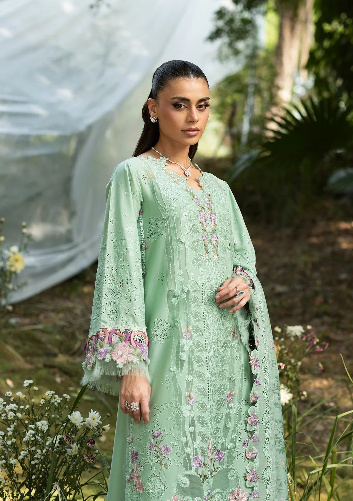 Elaf Premium | Luxury Lawn 26 | ELQ-3A DAISY CHAIN by Elaf Premium - Designer Dress  - Type : Ladies Clothes - Available at Libayah - 100% Original 