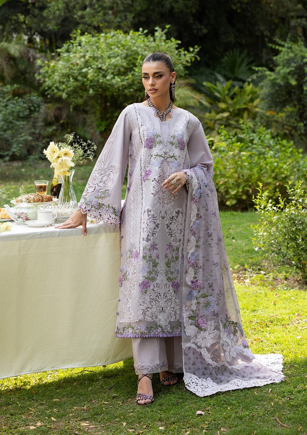 Elaf Premium | Luxury Lawn 26 | ELQ-4B PURE PLUM by Elaf Premium - Designer Dress  - Type : Ladies Clothes - Available at Libayah - 100% Original 